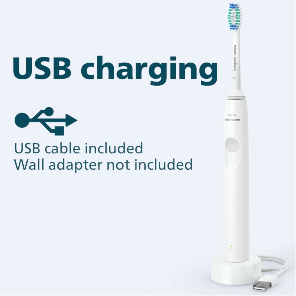 PHILIPS HX3641/02 1100 Series Sonic Electric Toothbrush - Rechargeable, 31,000 VPM for Deep Cleaning, Whitening Teeth & Gum Care - Perfect for Travel & Daily Oral Hygiene Routine