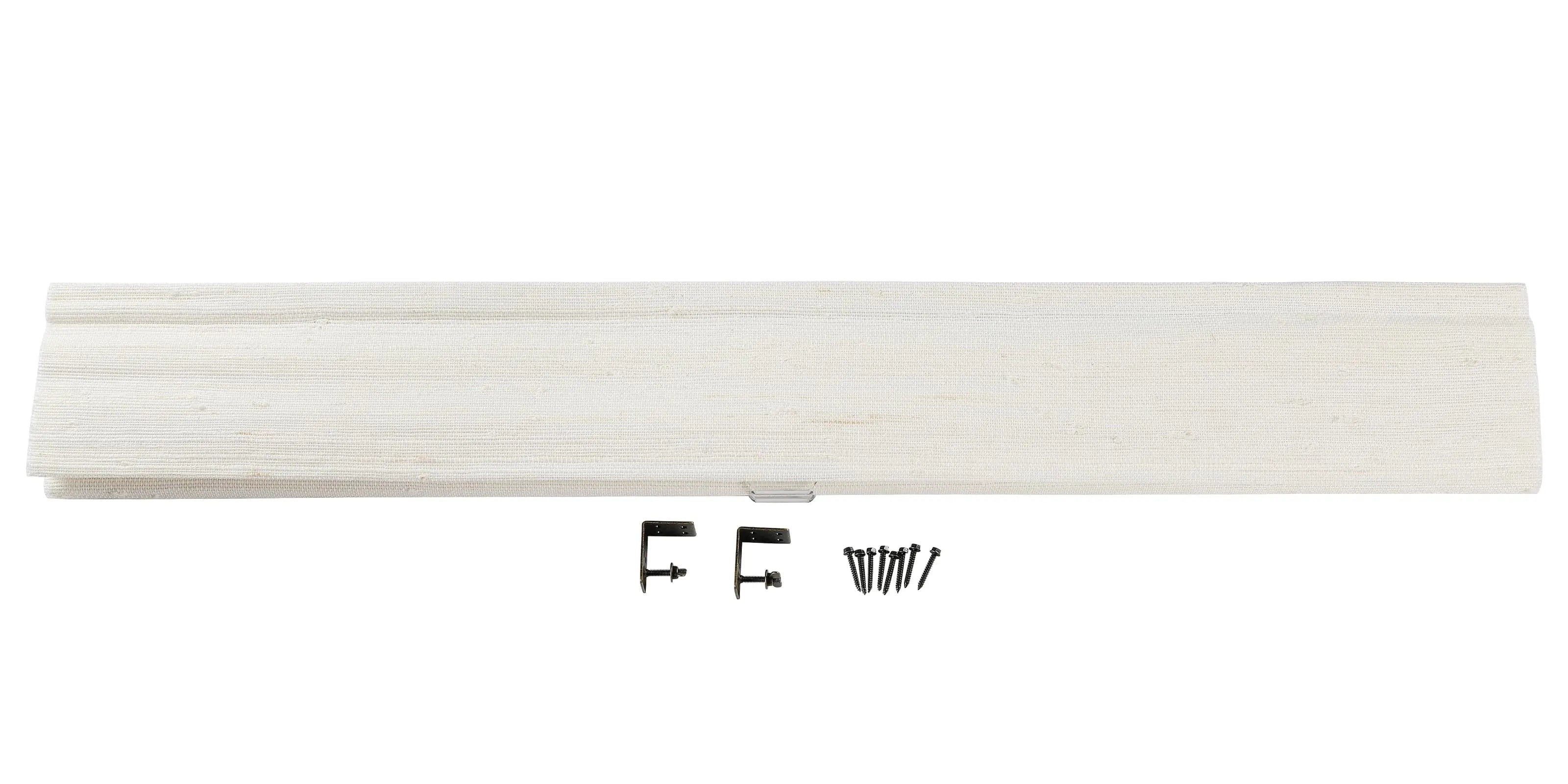 Natural Ramie Bamboo Woven Window Shade - Breathable Rattan White Roller Blind for Living Room, Bedroom & Patio Privacy
