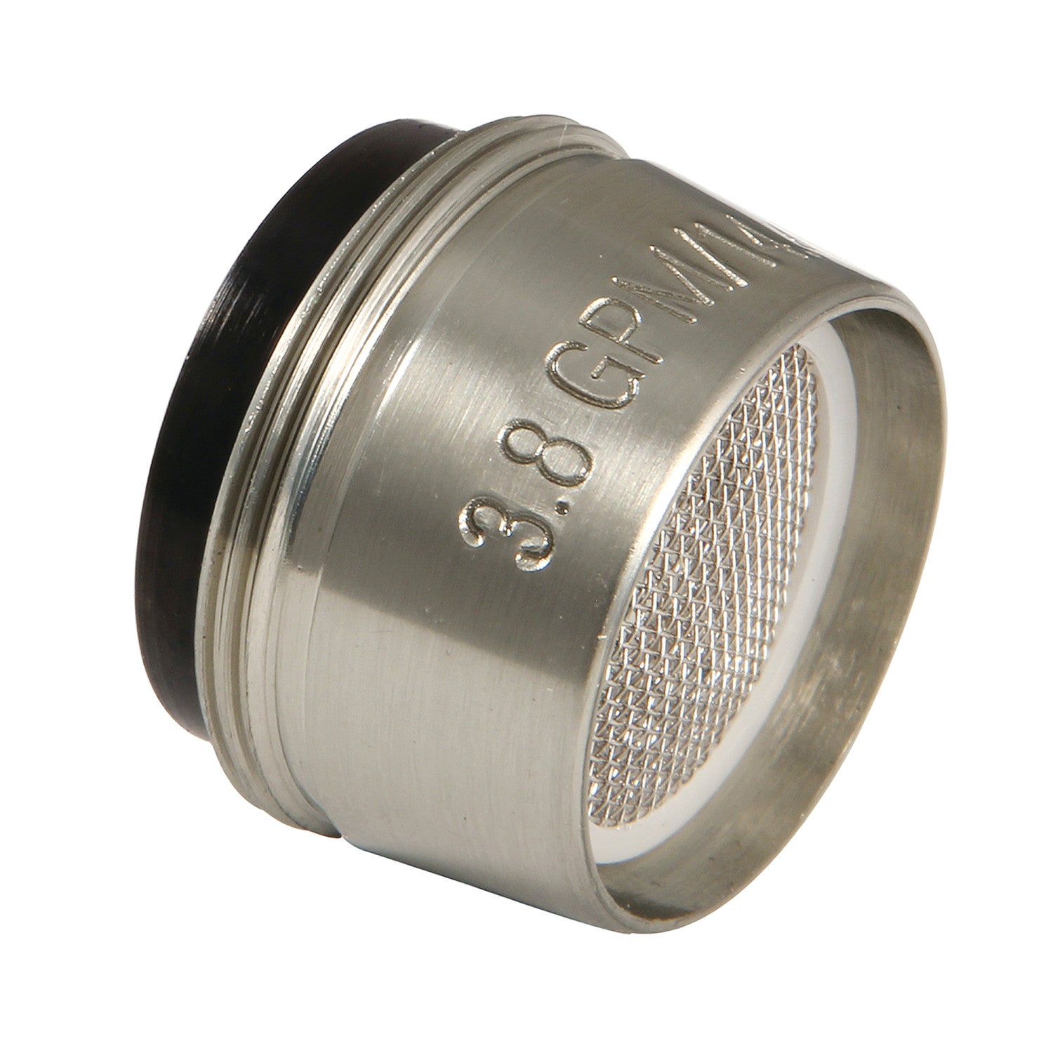 Cal Green KSSA8108 3.8 GPM High Flow Water Saving Male Thread Aerator - Brushed Nickel Finish - Perfect for Kitchen Sink, Bathroom Faucet & RV Water Conservation