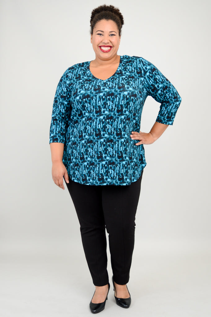 Jackie 3/4 Sleeve Women's Tops - Soft Bamboo Fabric, Breathable & Comfortable, Brickstone Color - Perfect for Yoga, Workout & Casual Wear