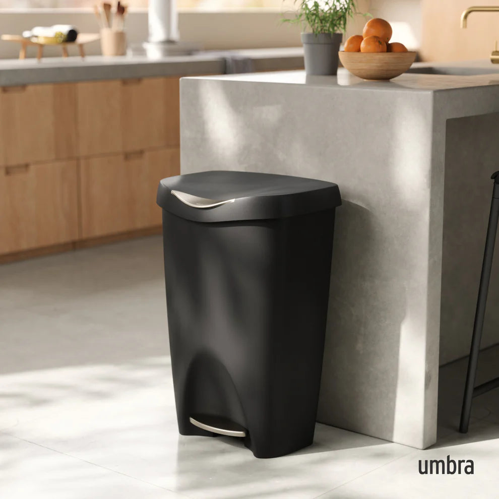 50L Step-On Trash Can with Lid - Hands-Free Foot Pedal Kitchen Garbage Bin for Home, Office, and Bathroom - Odor Control & Leak Proof Design