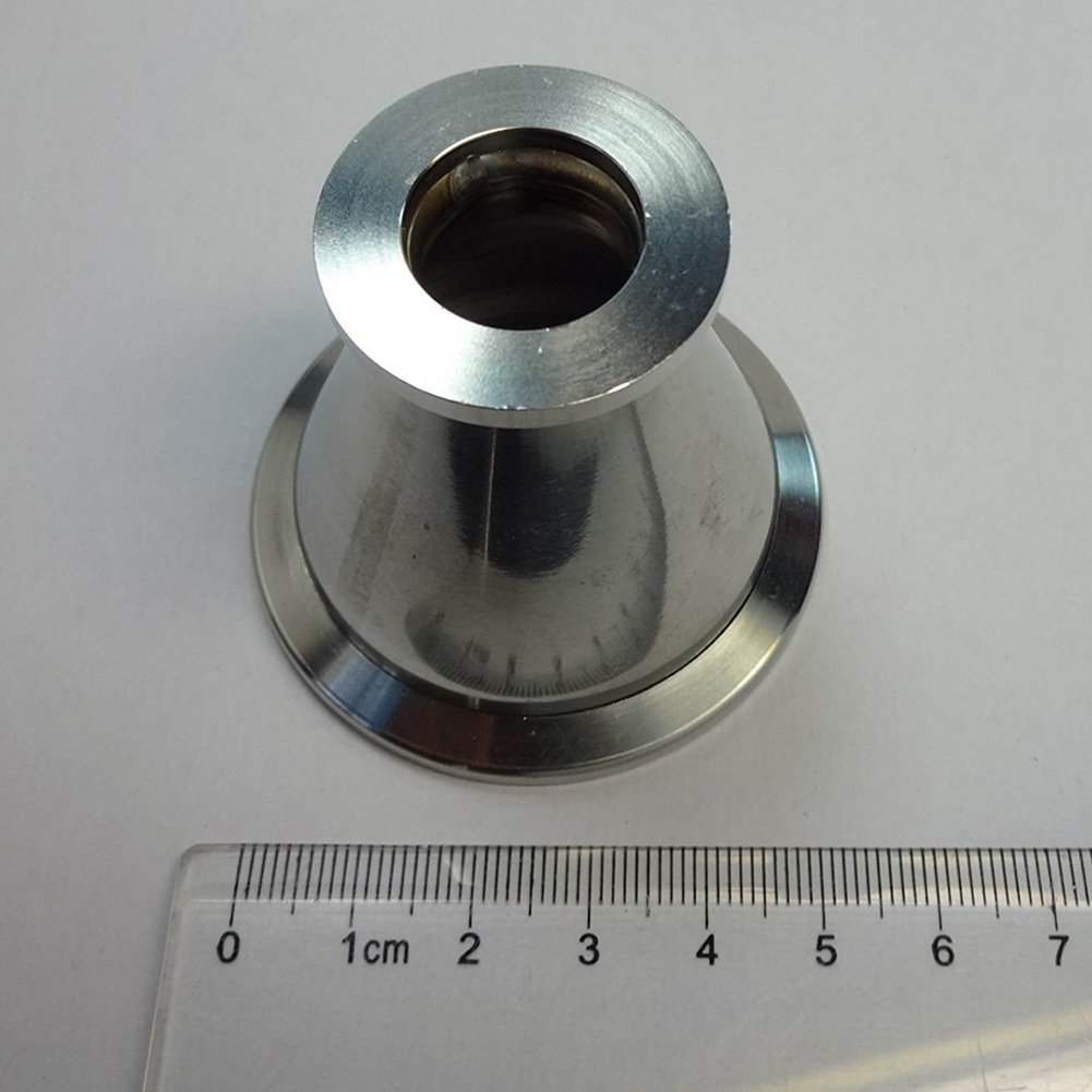 304 Stainless Steel Vacuum Conical Reducer Adapter - NW/KF-40 to NW/KF-16 Flange Fitting for Laboratory & Industrial Vacuum Systems | High-Quality Vacuum Connection Solution for Scientific Equipment & Semiconductor Applications