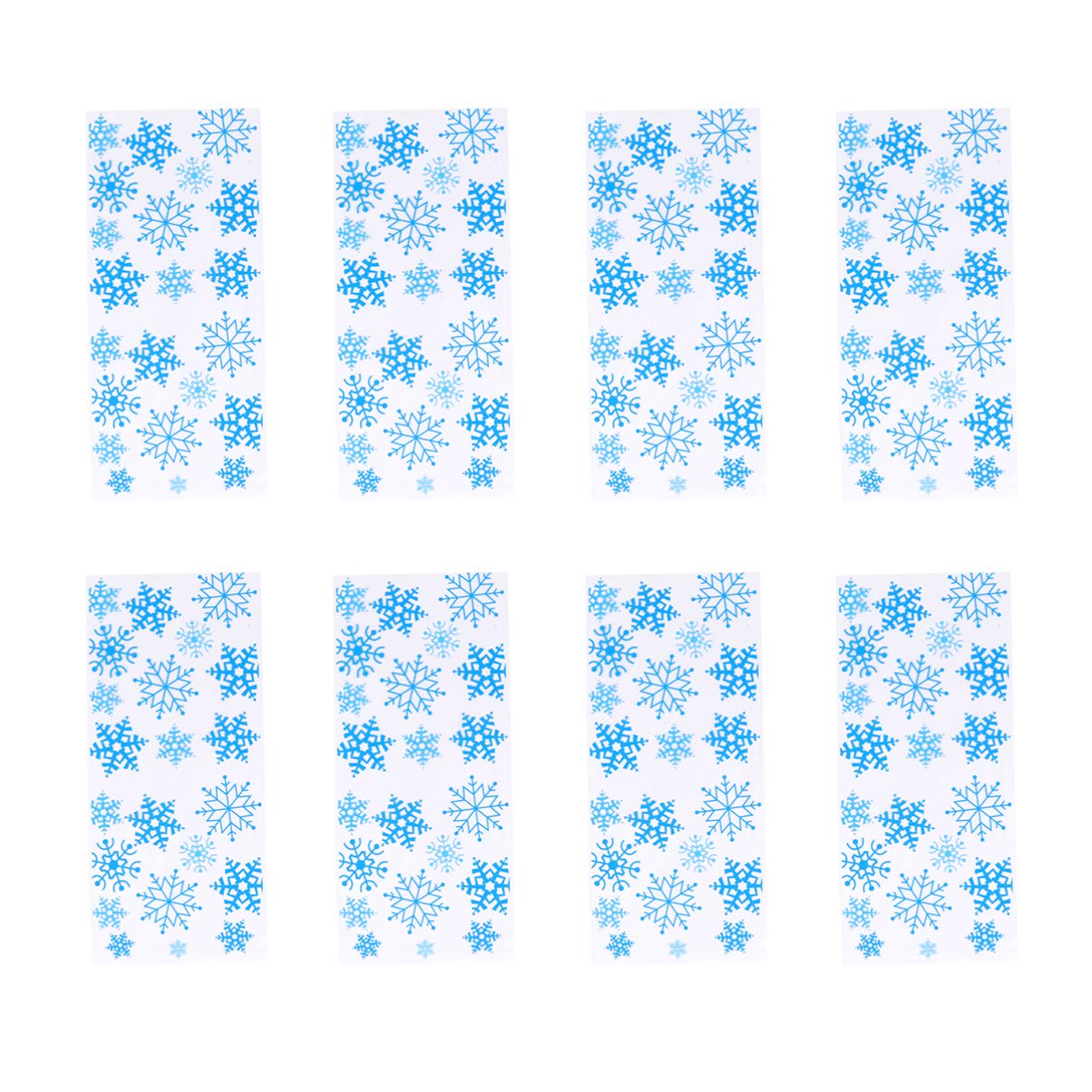 STOBOK 100Pcs Christmas Cellophane Bags - Holiday Party Favor Treat Bags for Candy, Cookies & Gifts - Snowflake Design - Perfect for Christmas Parties, Gift Wrapping & Cookie Packaging