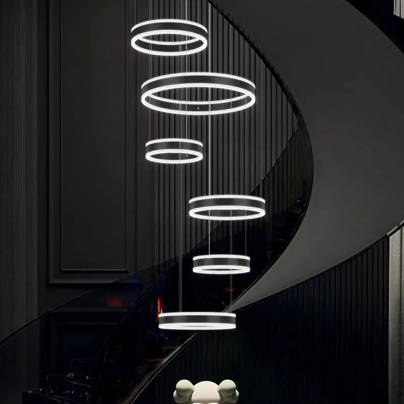 Lucy Modern Staircase Chandelier - Elegant Crystal Pendant Lighting Fixture for Foyer, Hallway & Stairwell | Perfect for Contemporary Home Decor & Luxury Interior Design