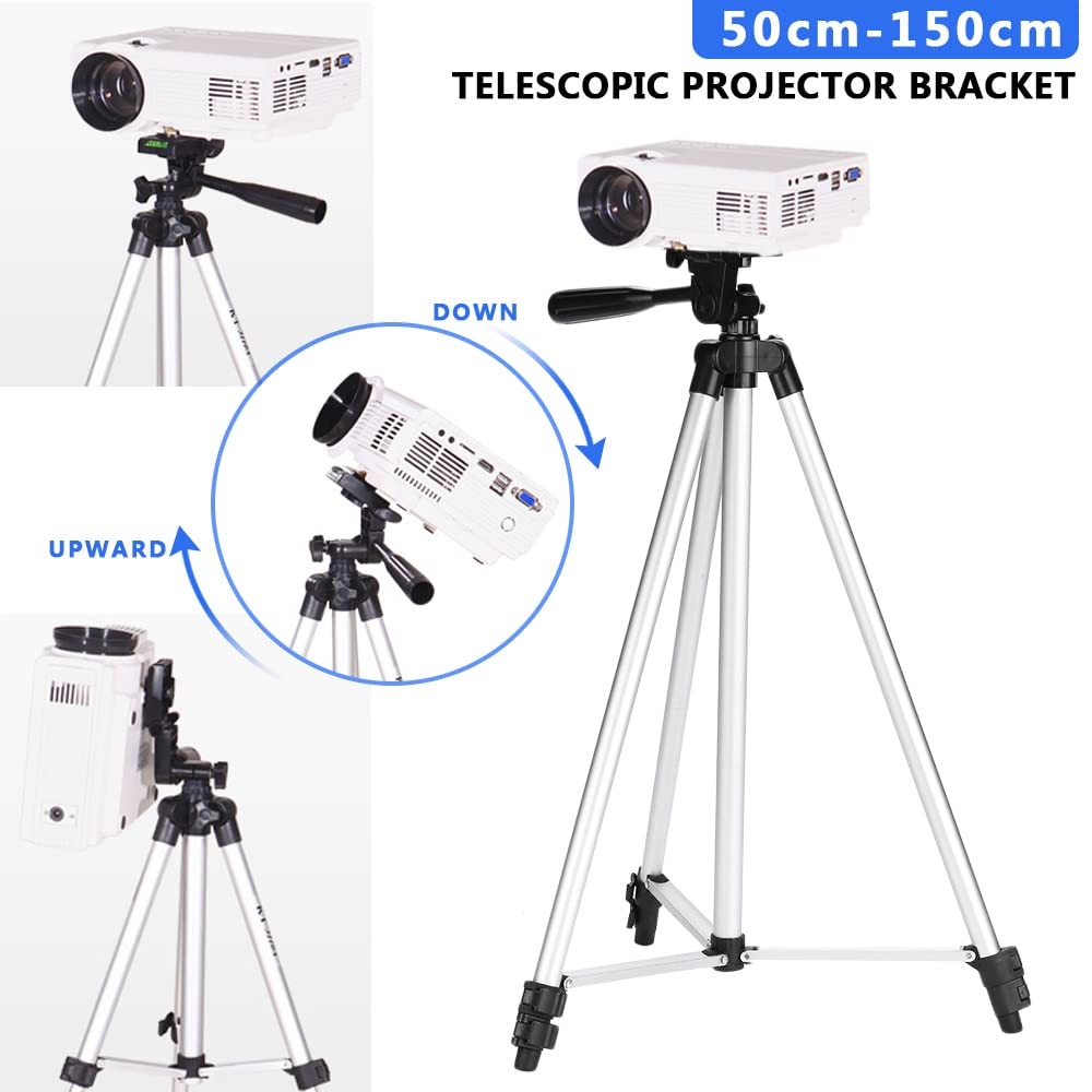 360° Adjustable Projector Wall Mount with Ball Head - Universal Heavy Duty Bracket for Home Theater, Office & Outdoor Projection - Compatible with Most Projectors