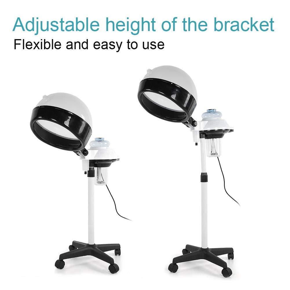 Adjustable Hooded Hair Bonnet Dryer with Floor Stand - Salon & Spa Styling Tool for Hair Coloring, Perming & Conditioning (UK Plug) - Perfect for Home Hair Care & Professional Salon Treatments