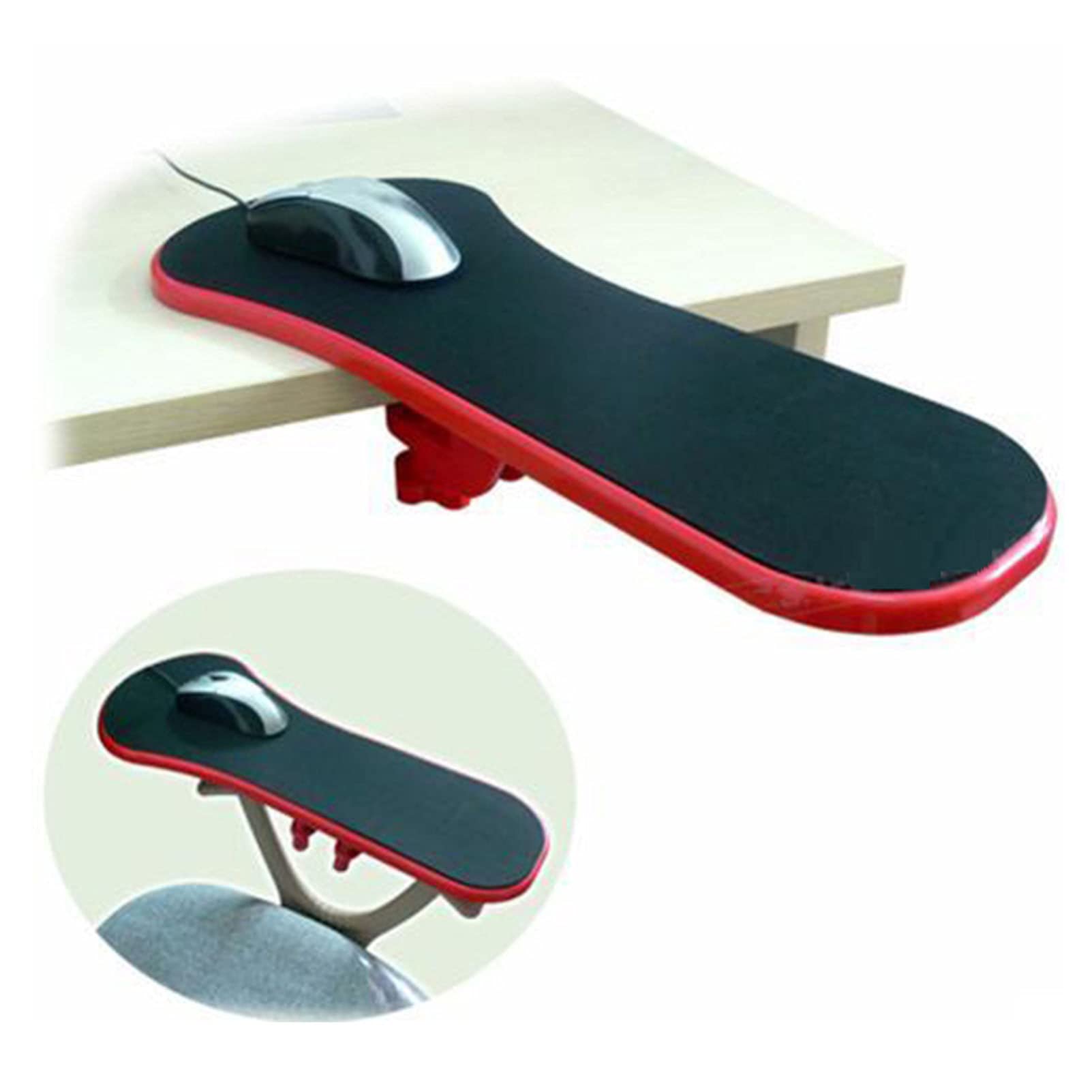 Ergonomic Dual-Use Computer Desk Armrest Holder with Wrist Support - Adjustable Mouse Pad & Gamer Arm Bracket for Office Work & Gaming Setup - Perfect for Home Office, PC Gaming, and Workspace Ergonomics