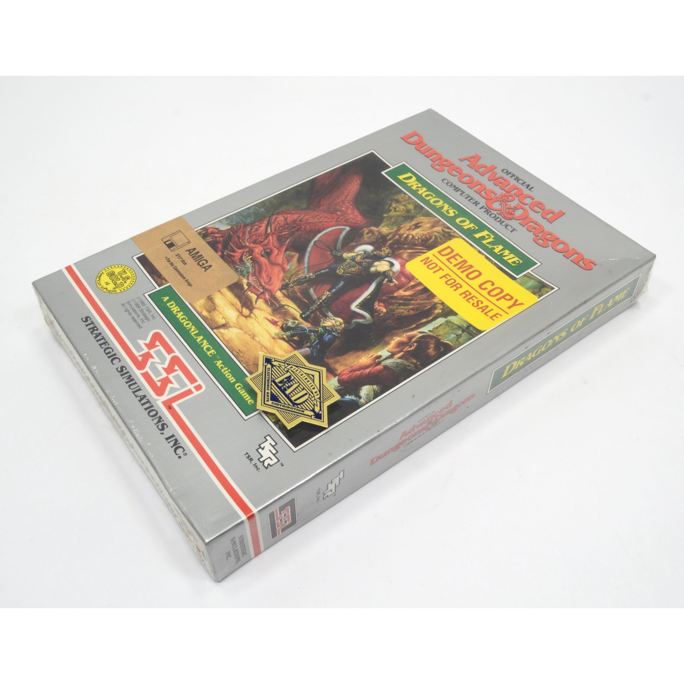 Rare Sealed COMMODORE AMIGA D&D Game - Dragons of Flame DEMO COPY | Vintage Computer Game Collectible | Perfect for Retro Gaming Enthusiasts & Collectors