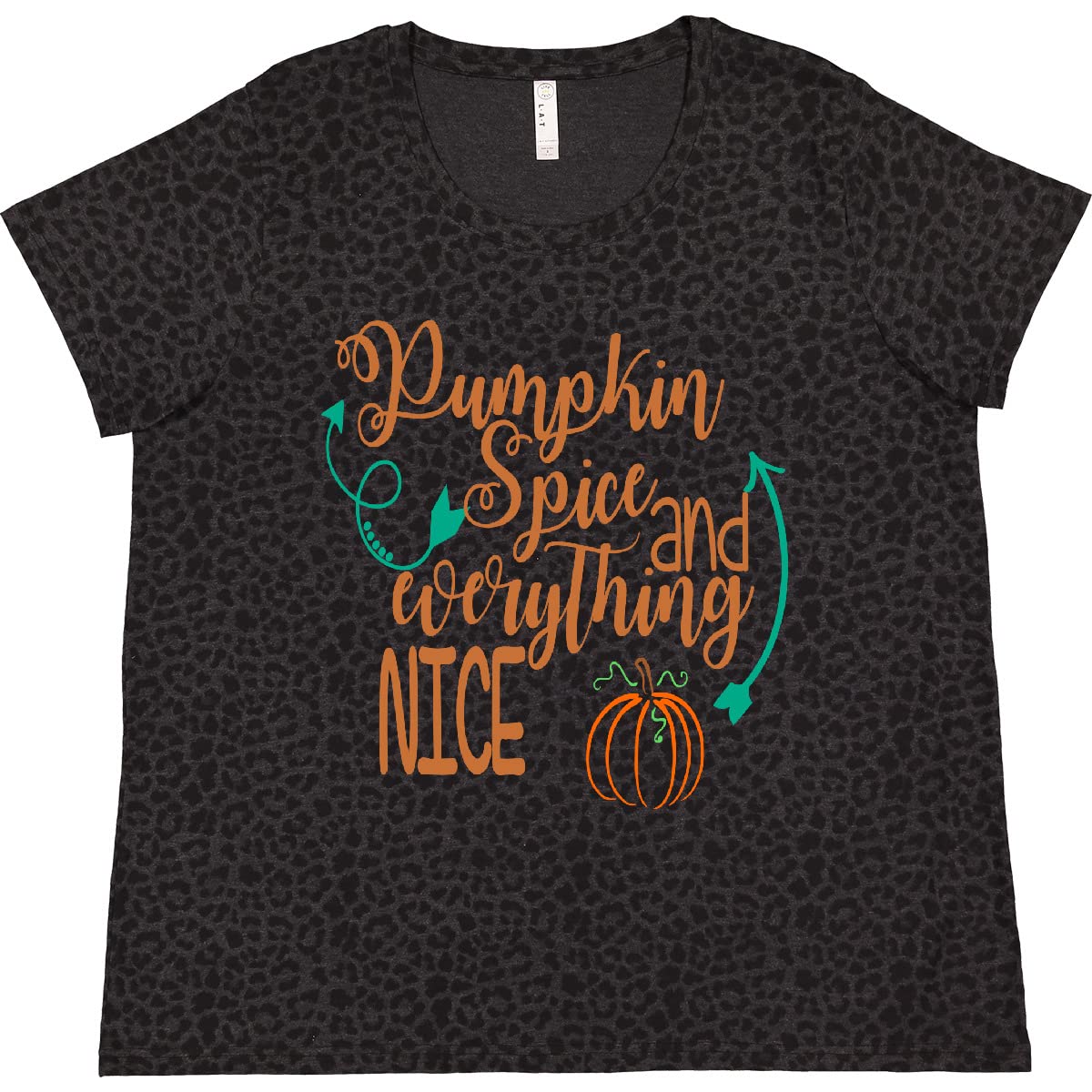 Inktastic Pumpkin Spice and Everything Nice Women's Plus Size T-Shirt - Comfortable Fall Fashion for Casual Wear, Pumpkin Picking & Cozy Autumn Outfits