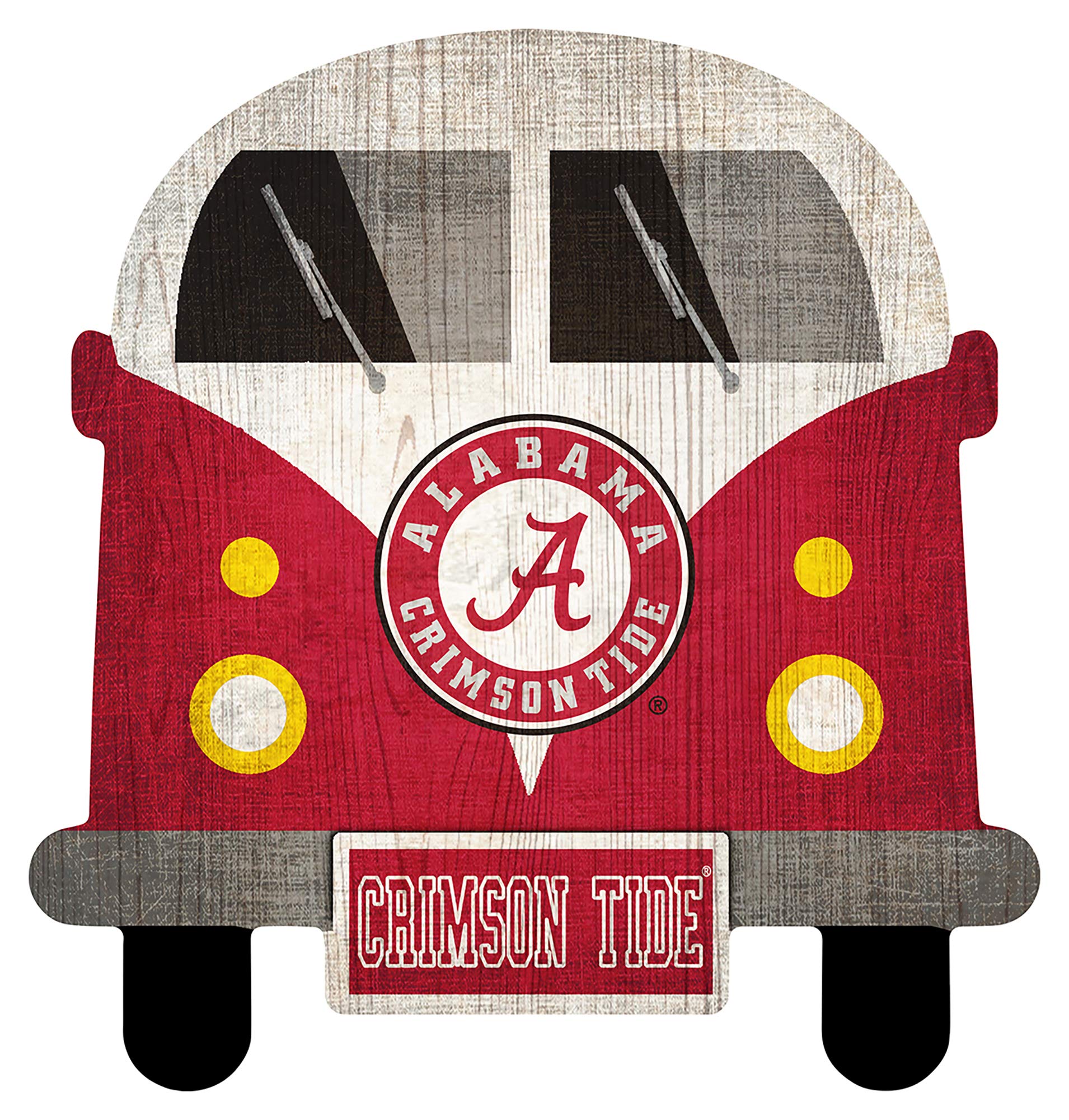 Fan Creations NCAA 12 Inch Team Bus Sign - Officially Licensed College Sports Decor for Tailgating, Game Room & Dorm Room Decorations