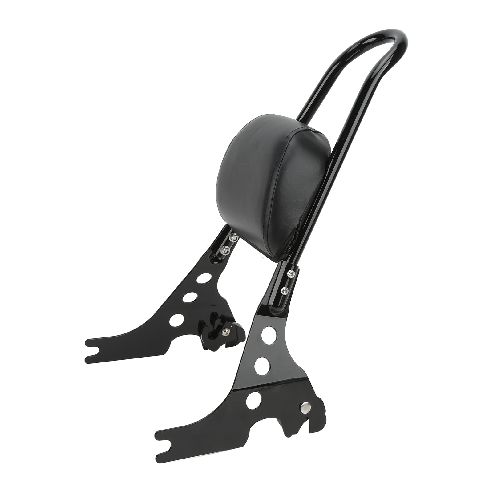 Motorcycle Backrest Mount - PU Leather Rear Passenger Backrest with Sponge Filling & Metal Bracket for Harley Davidson XL1200C, XL1200S, XLH883, XLH1200 - Comfort Upgrade for Long Rides (Black)