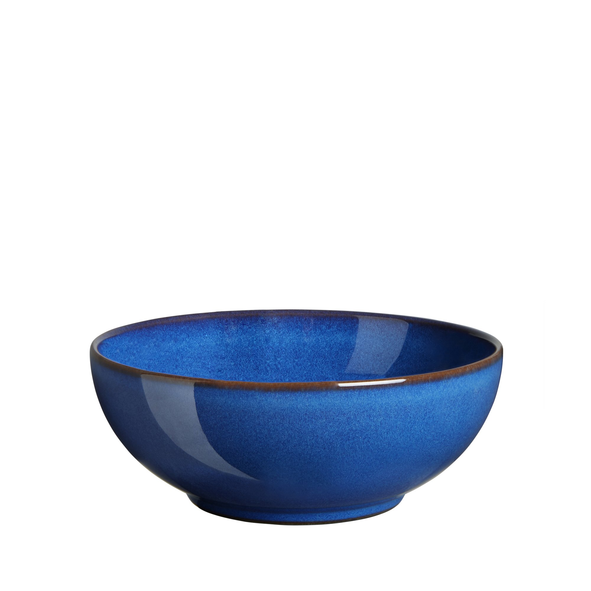 Denby Imperial 4-Piece Coupe Cereal Bowl Set - Cobalt Blue - Elegant Stoneware for Breakfast, Soup & Dessert - Perfect for Dining & Entertaining