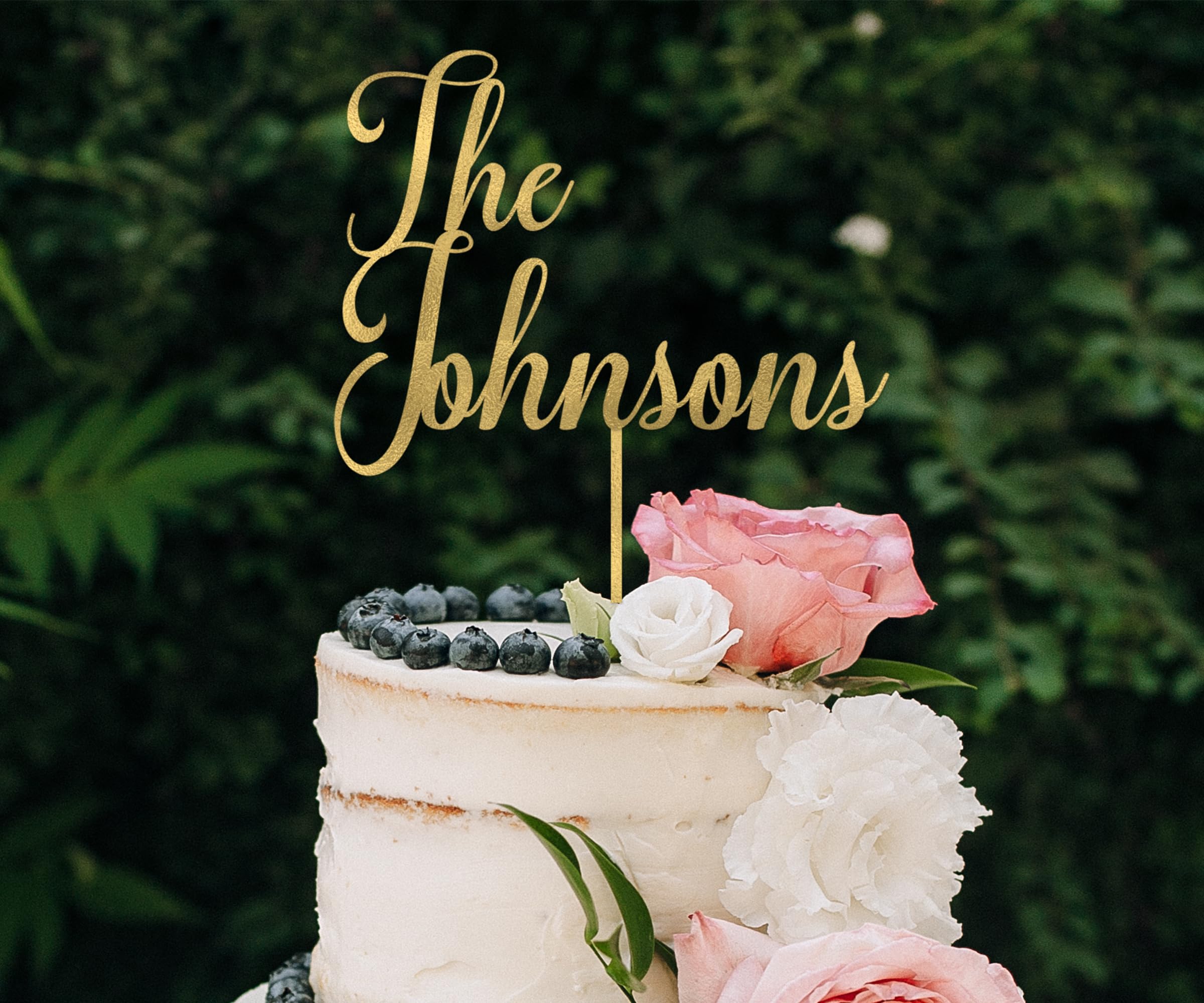 Custom Wedding Cake Toppers - Personalized Bride & Groom Cake Topper for Anniversary - Perfect for Wedding Cakes, Bridal Showers & Anniversary Celebrations