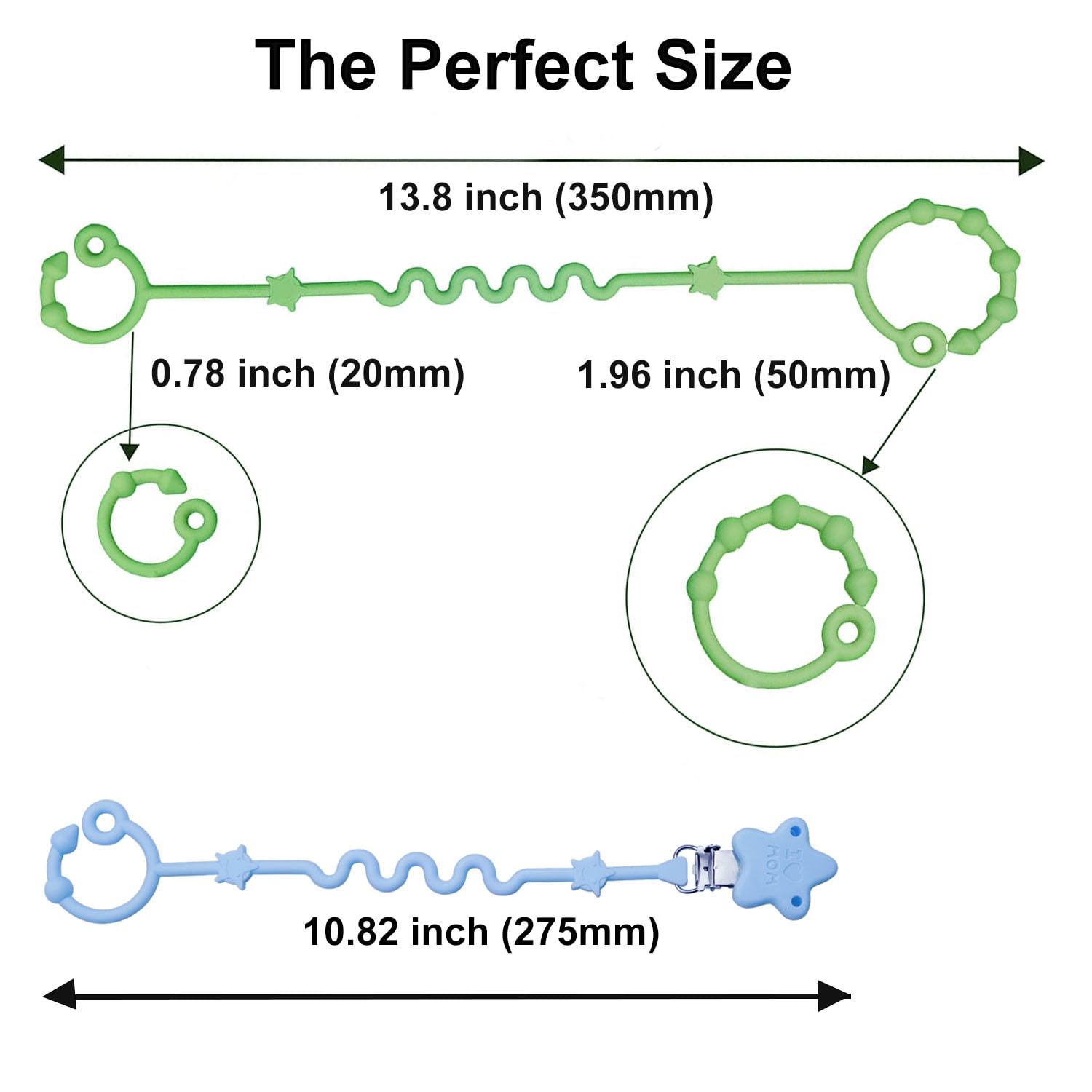 RTMOK 6-Pack Silicone Baby Toy Straps & Pacifier Clips - Multi-Color Teething Toy Holder for Car Seats, High Chairs, Strollers, Cribs & Rocking Chairs | Secure & Safe Infant Accessories for Feeding, Travel & Playtime