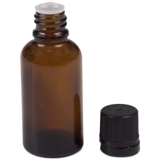 Premium Amber Glass Euro Dasher Bottle with Leak-Proof Cap - Perfect for Essential Oils, Cocktail Mixing & DIY Beauty Products Storage