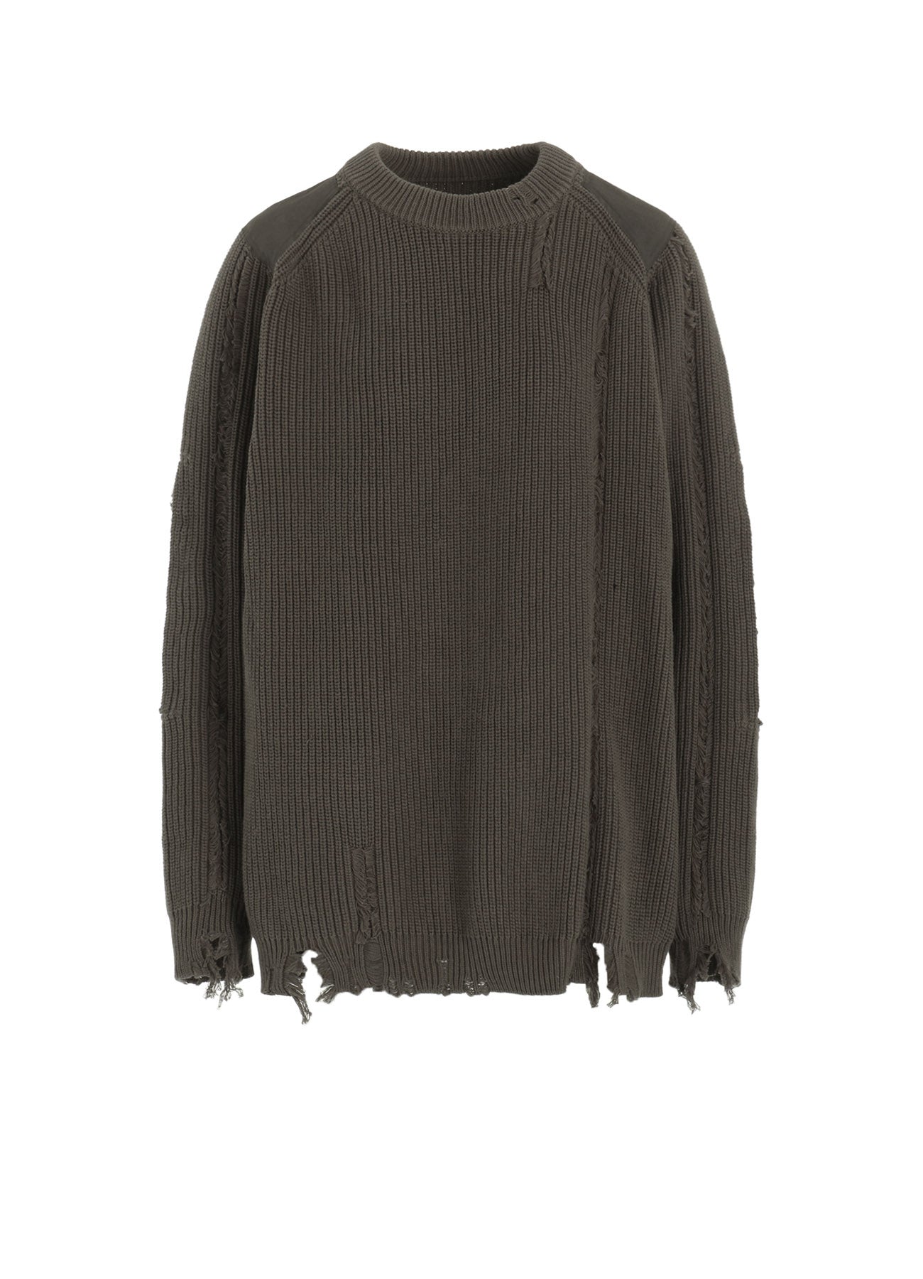 Distressed Cotton Crewneck Knit Pullover Sweater - Soft & Comfortable Vintage Style for Men & Women - Perfect for Casual Wear, Layering, and Fall Fashion