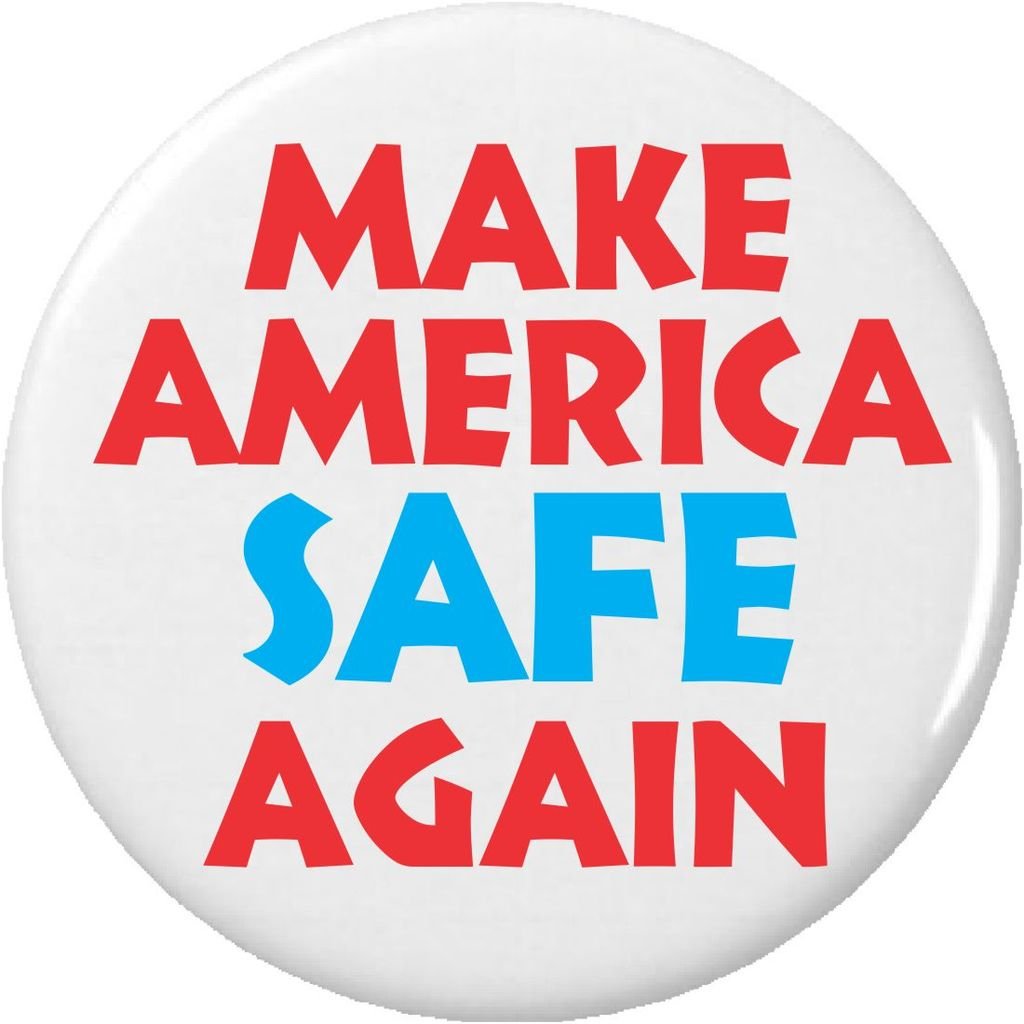 Make America Safe Again Pinback Button - Patriotic Political Lapel Pin for Hats, Bags & Jackets - Show Your Support at Rallies, Events & Everyday Wear