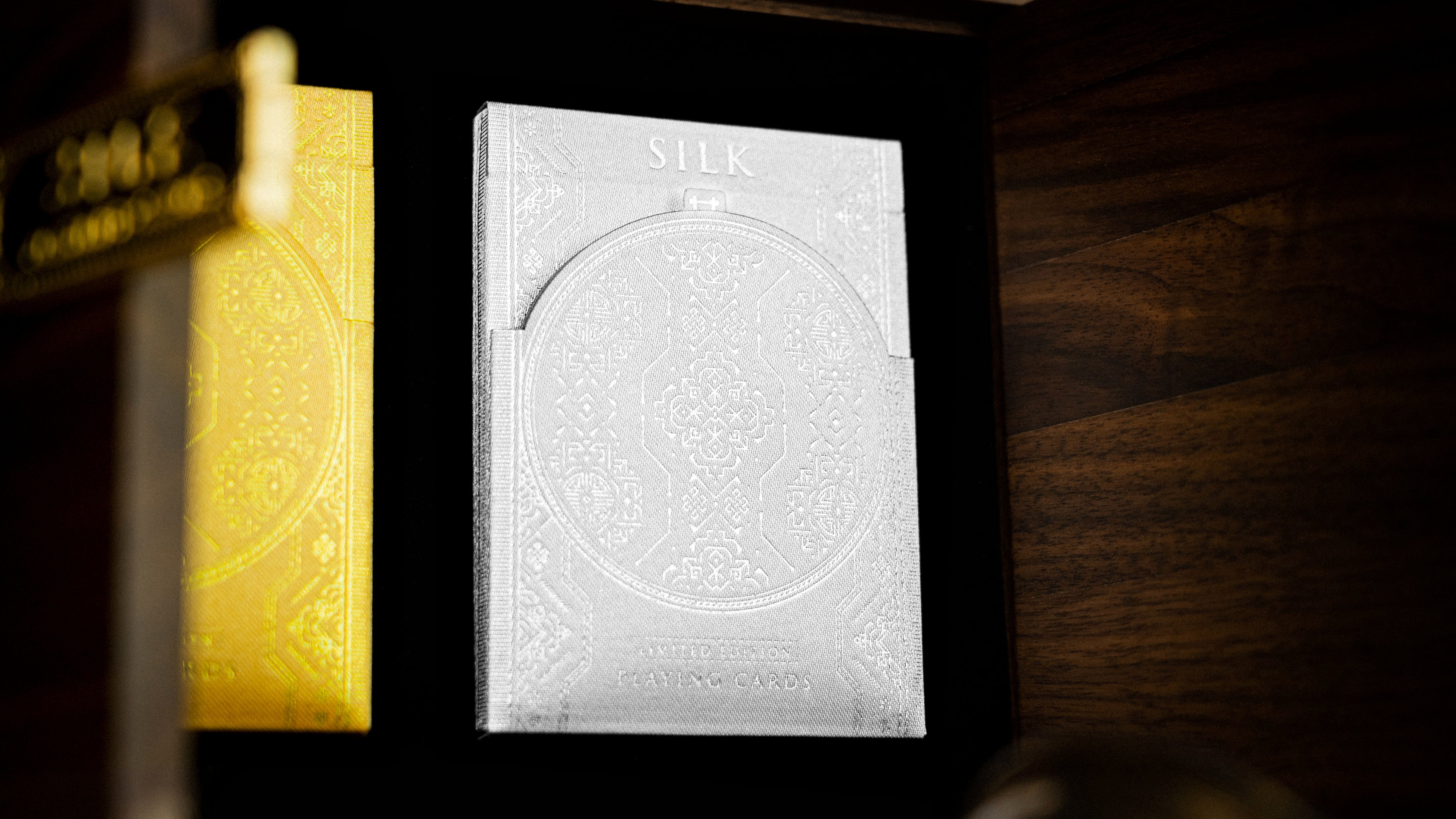 Premium Silk Wooden Boxset by Ark Playing Cards - Luxury Collectible Card Holder for Poker, Magic, and Gift Giving