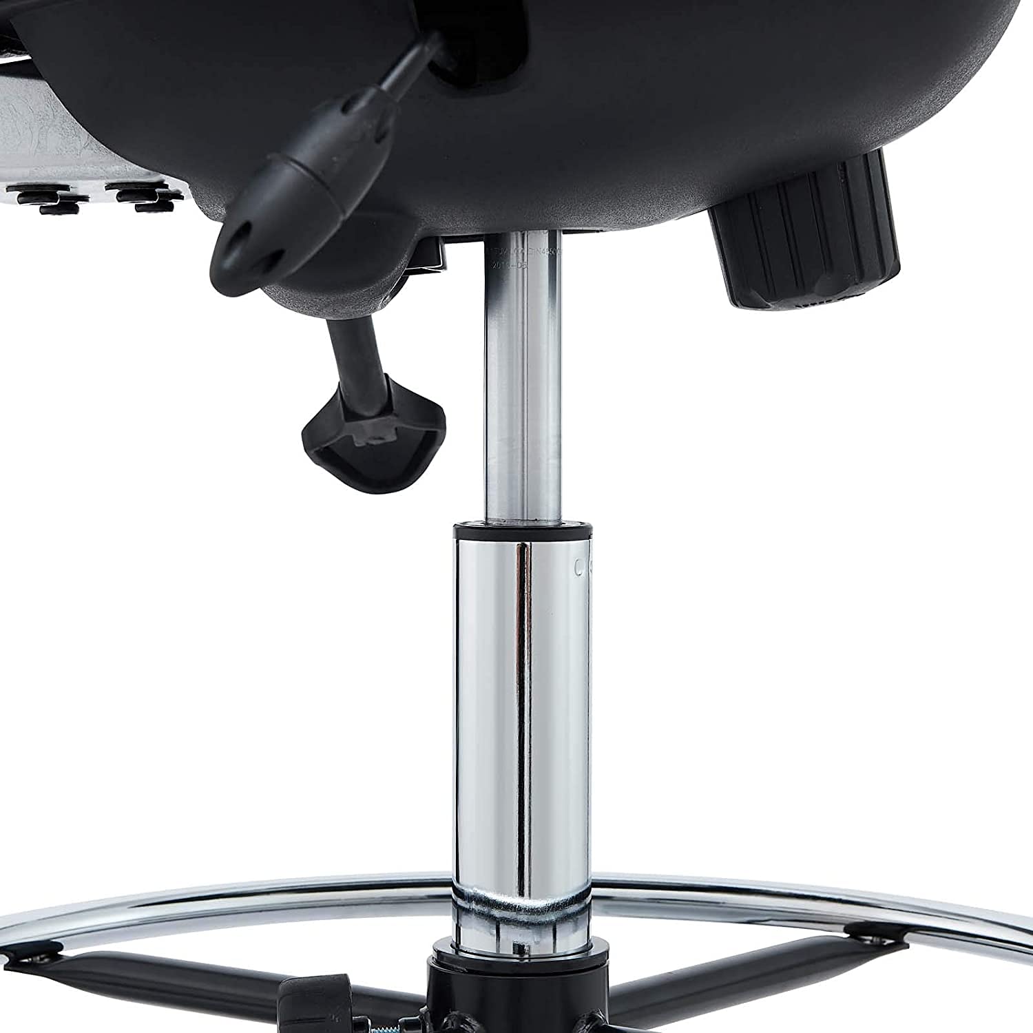 Modway Edge Drafting Chair - Adjustable Height Office Chair with Flip-Up Arms for Reception Desk, Drafting Table & Home Office - Ergonomic Black Task Chair for Professionals & Students