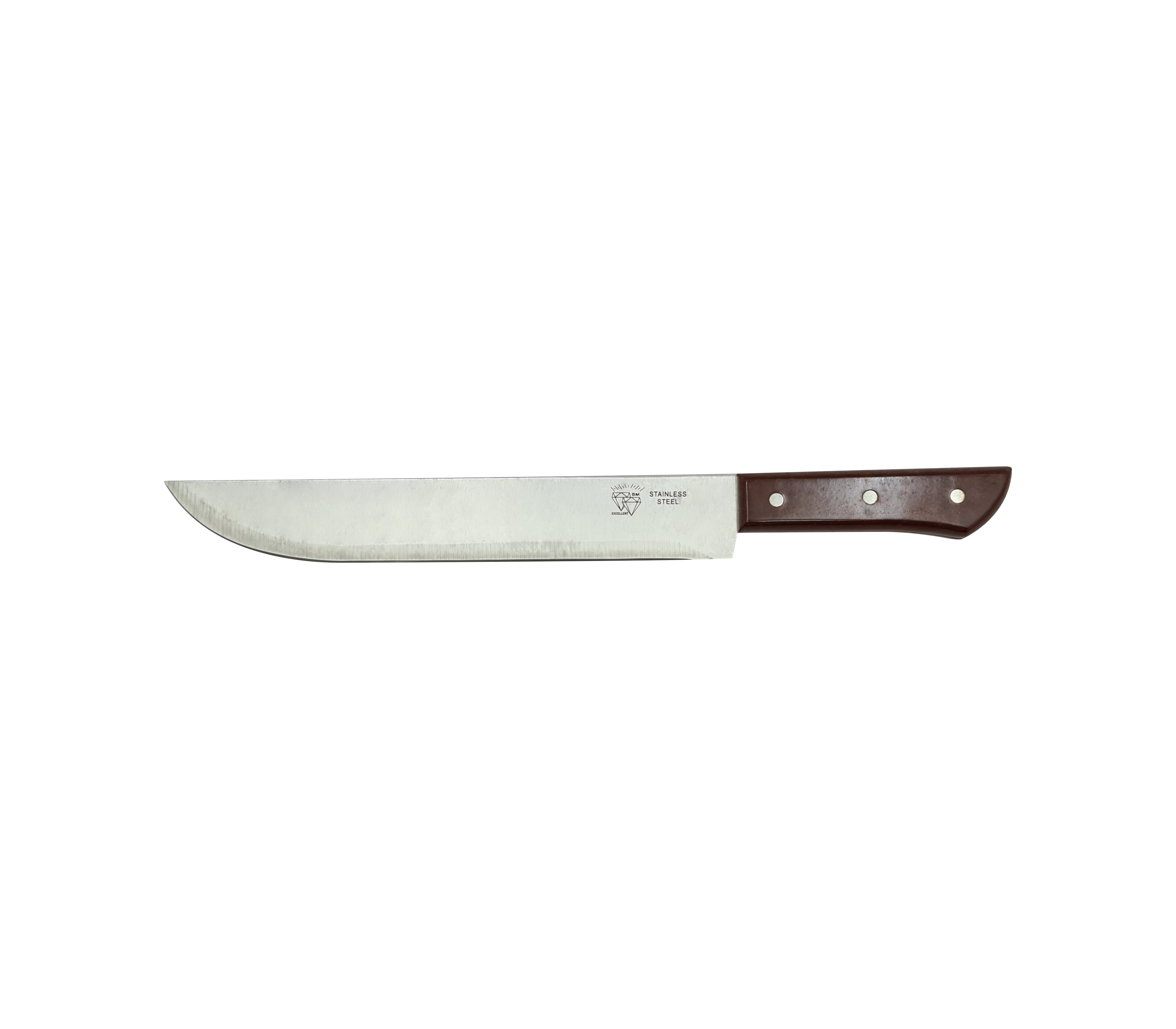 BM090 Brown Plastic Handle Stainless Steel Knife - Perfect for Kitchen, Camping & Outdoor Cooking