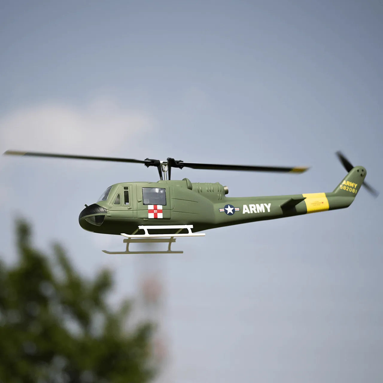 Fly Wing Huey UH1 V3 6CH GPS Self-Stabilizing RC Helicopter with H1 Flight Control - Professional Remote Control Aircraft for Outdoor Flying and Aerial Photography
