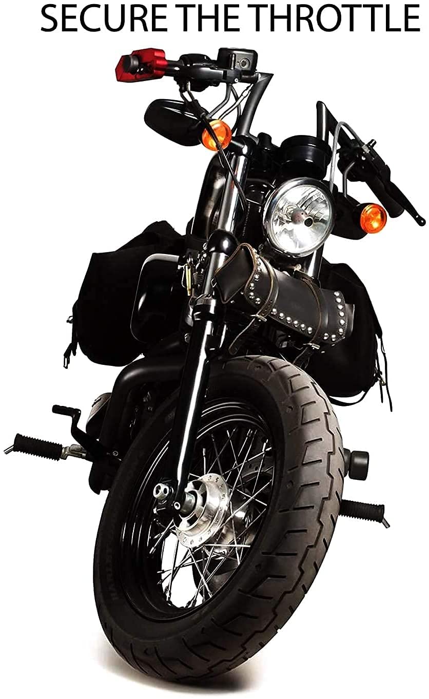 Universal Motorcycle Lock Anti-Theft Grip Lock - Secure Handlebar Throttle Grip Security Lock (Black) for Enhanced Motorcycle Safety in Parking and Storage
