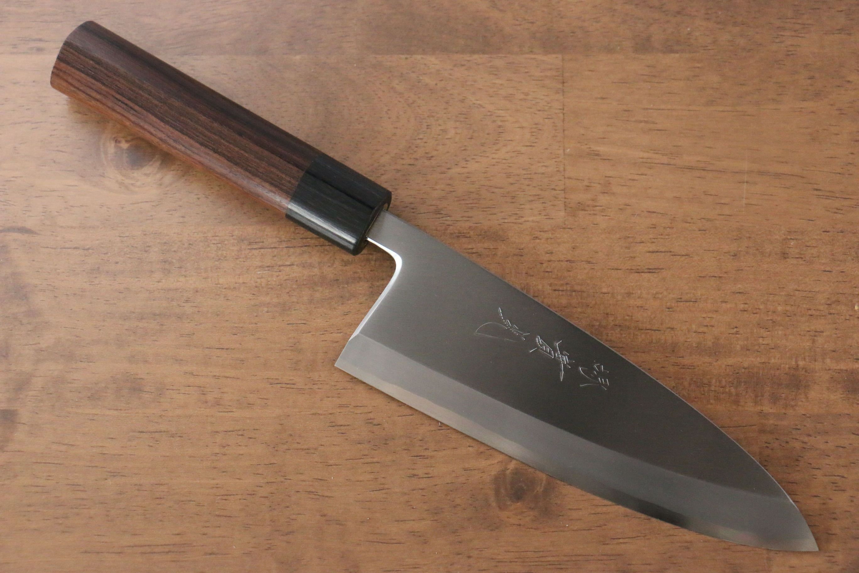 Premium Jikko Silver Steel No.3 Deba Knife 165mm - Japanese Professional Chef Knife with Shitan Handle - Perfect for Sushi, Fish Filleting & Japanese Cuisine Preparation