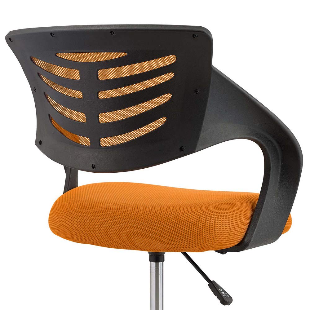 Modway Thrive Adjustable Drafting Chair - Orange Office Chair for Standing Desks & Home Office