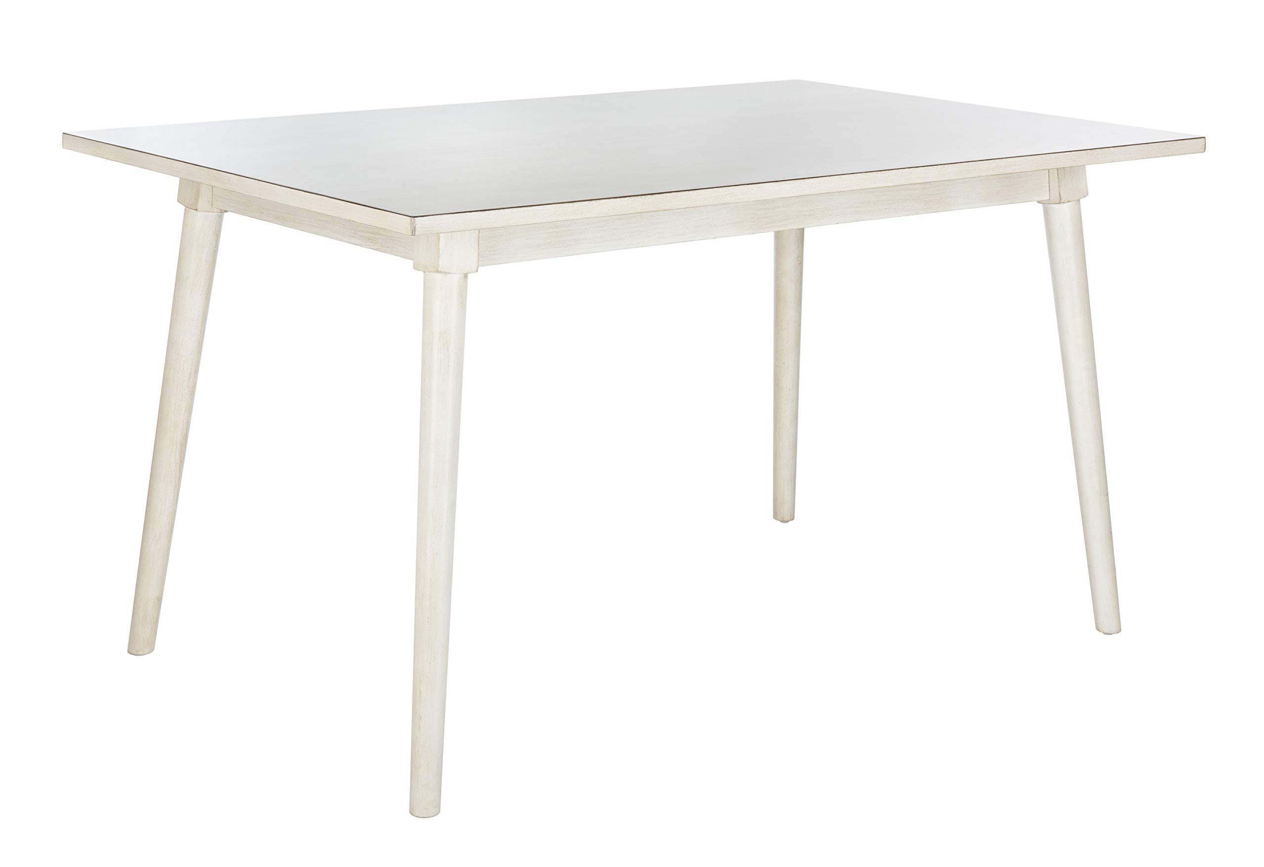 Safavieh Tia Modern Antique White Dining Table - Elegant Farmhouse Style Kitchen Table for Dining Room, Breakfast Nook & Small Space Decor