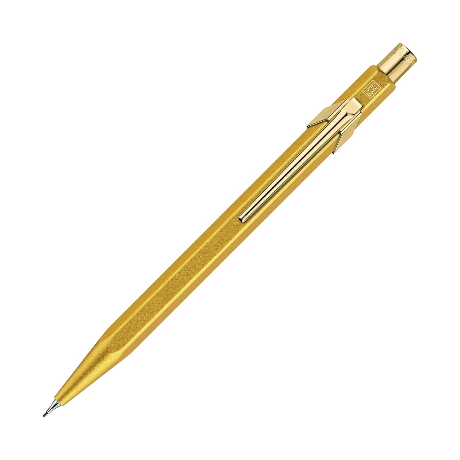 Premium Caran d'Ache Metal Collection Gold Mechanical Pencil - Luxury Writing Instrument for Artists, Professionals & Gift Giving - Perfect for Sketching, Note Taking & Office Use