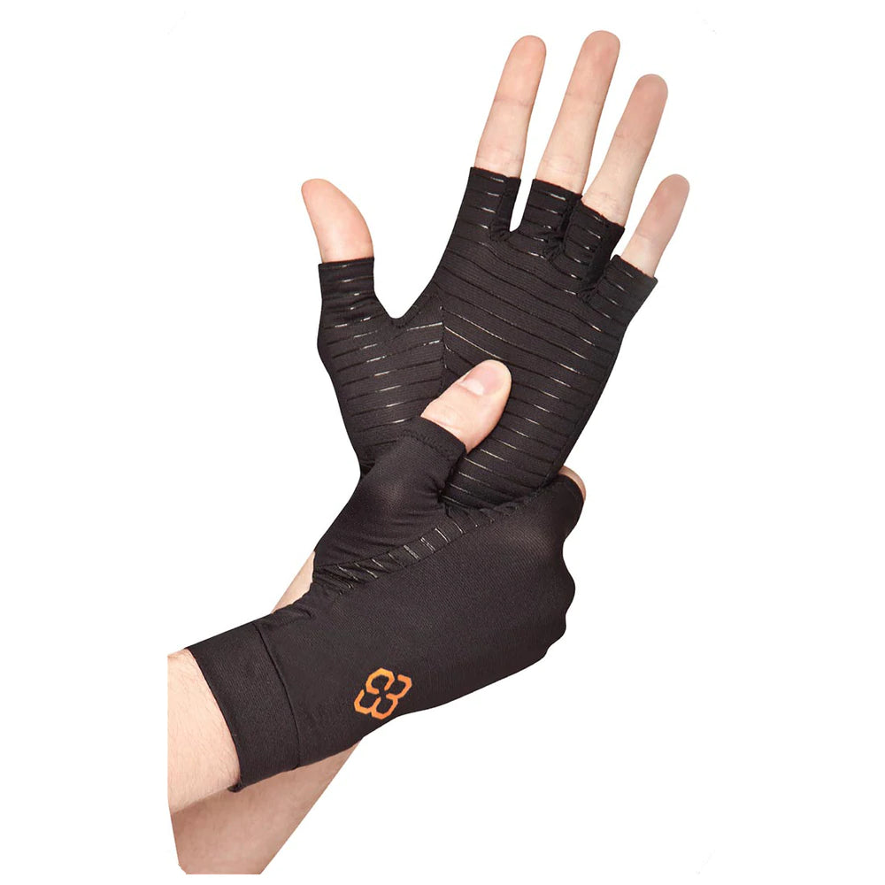 Copper88 Compression Half Finger Gloves for Arthritis, Carpal Tunnel & Typing - Breathable & Supportive Hand Gloves for Work, Gaming & Daily Activities