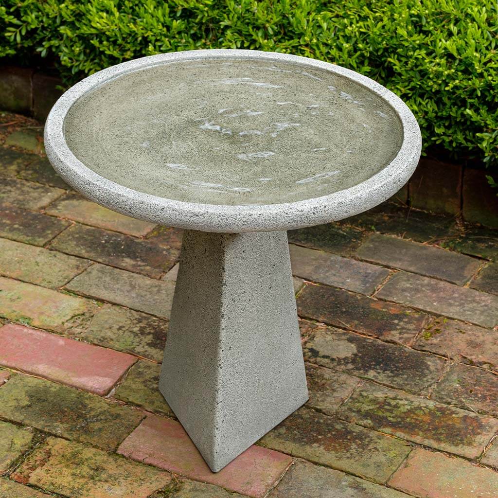 Campania International Aspire Small Birdbath - Elegant Outdoor Garden Decor for Birds - Perfect for Patio, Yard, and Backyard Landscaping
