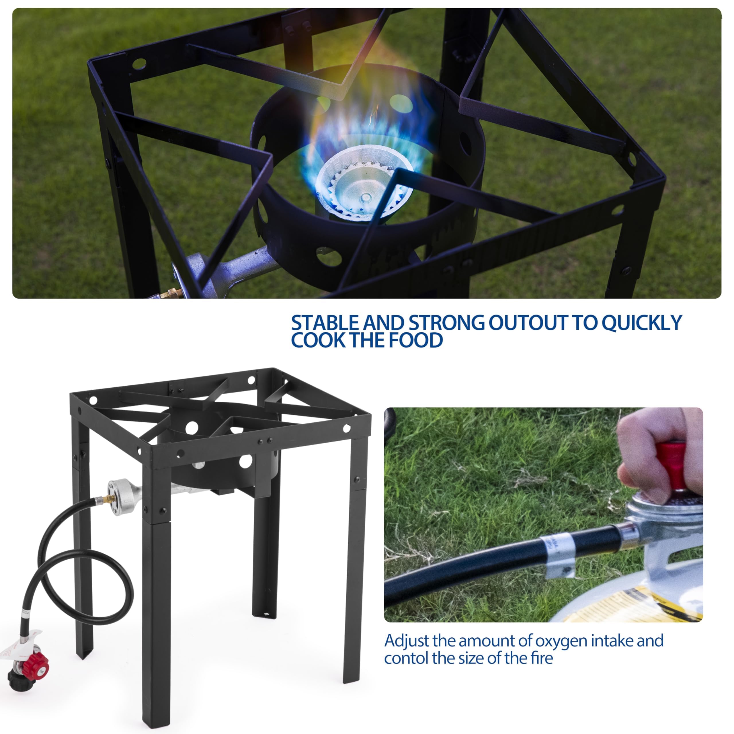 18QT Propane Deep Fryer 58K BTU with Baskets & Lid - Perfect for Outdoor Fish, Chicken Wings & Fries