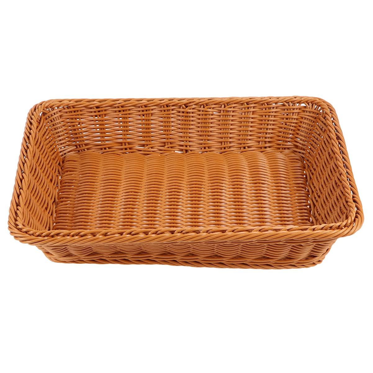 DOITOOL Woven Picnic Basket - Large Round Rattan Snack Tray for Bread, Fruits, Candy Storage - Perfect for Outdoor Picnics, Kitchen Organization & Party Serving (Imitation Wicker Harvest Basket)