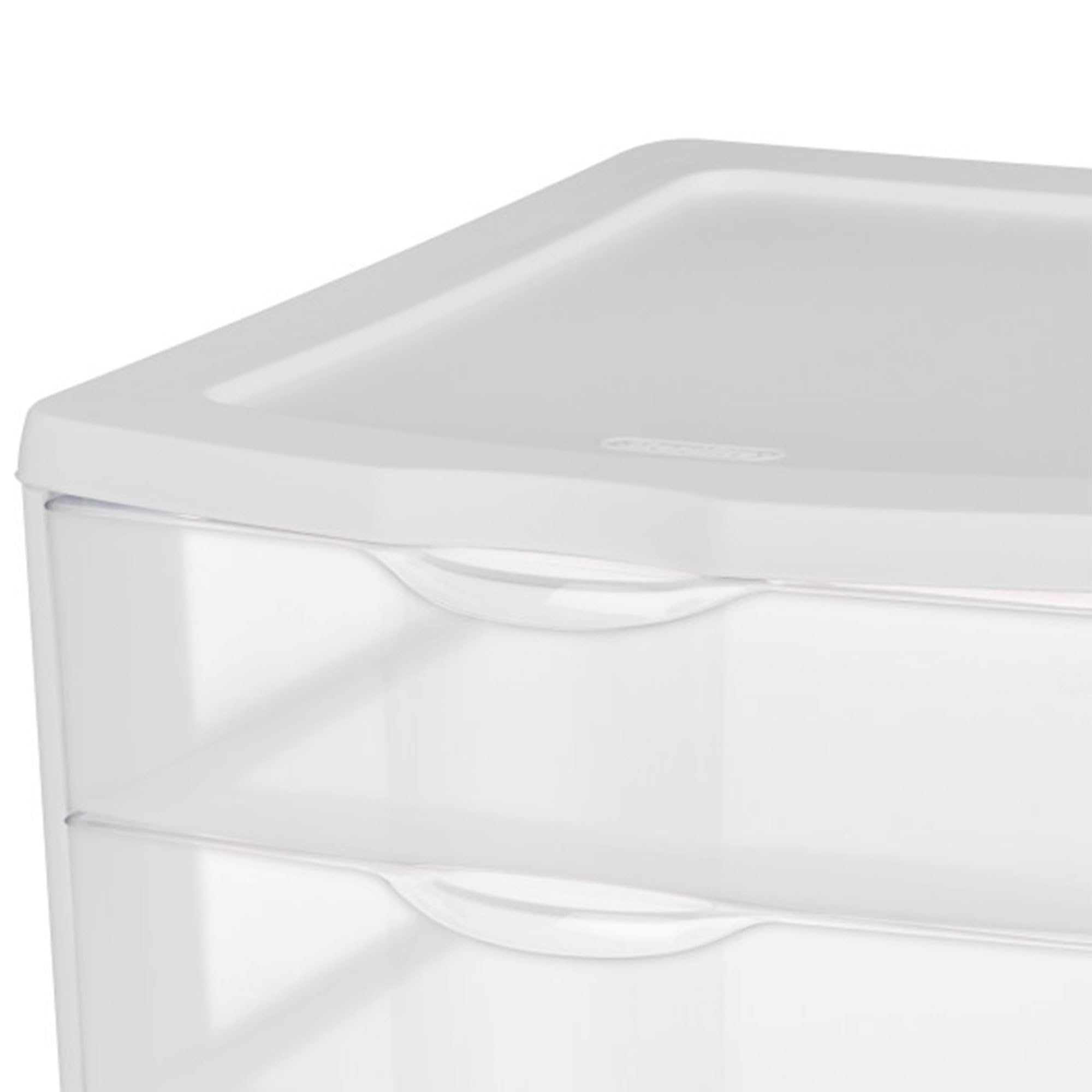 Sterilite ClearView Compact Stacking 3 Drawer Storage Organizer System - 12 Pack | Perfect for Crafting Supplies, Home Office, Dorm Room & Closet Organization | Space-Saving Storage Solution for Small Spaces, DIY Projects & School Supplies
