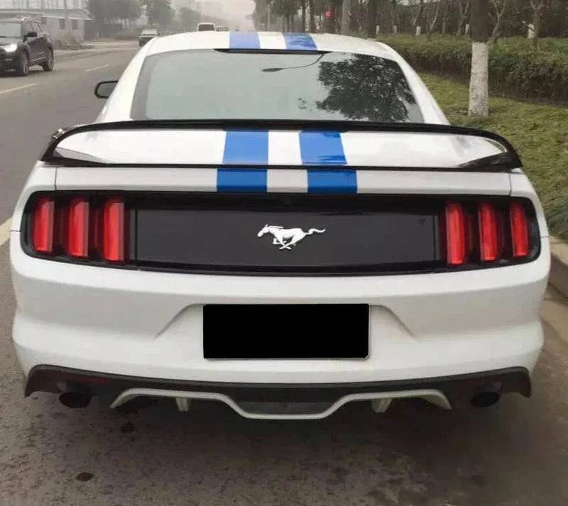 2015-2023 Ford Mustang GT350R Style Glossy Black ABS Rear Spoiler Wing - High Performance Car Styling for Racing & Street Driving