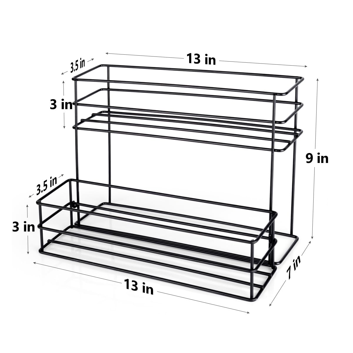 8-Bottle Coffee Syrup Organizer - 2-Tier Storage Shelf for Coffee Bar, Kitchen & Home - Perfect for Syrups, Wine & Condiments - Ideal for Coffee Shops, Bars & Family Kitchens