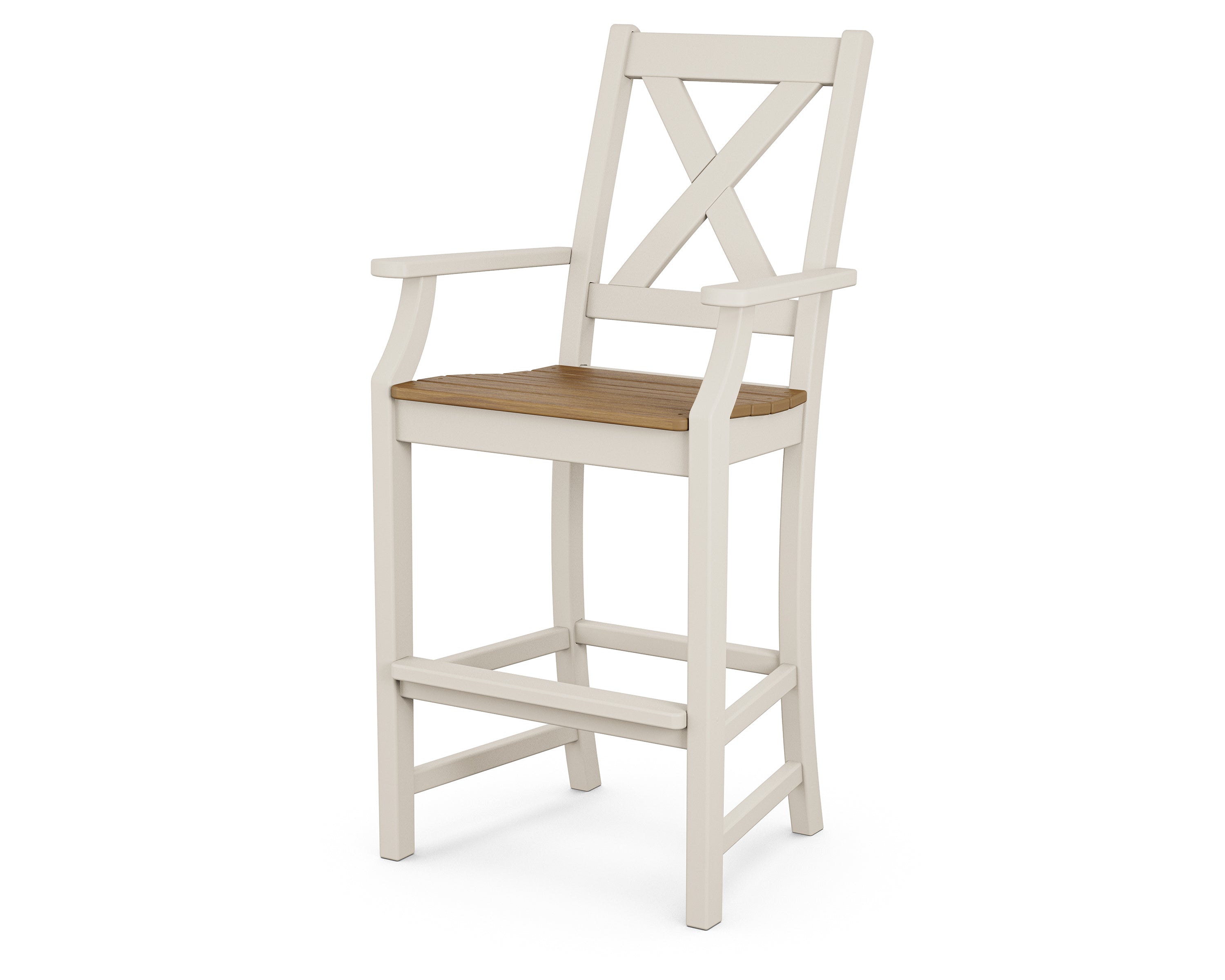 POLYWOOD Braxton Bar Arm Chair - Weather-Resistant Outdoor Dining Chair for Patio, Deck, or Poolside - Durable & Comfortable Seating Solution