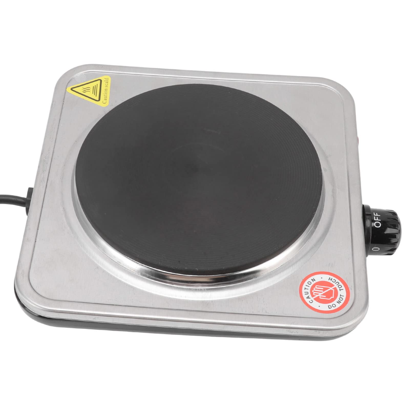 Topiky Electric Stove - Portable Stainless Steel Induction Cooktop with 4 Non-Slip Silicone Pads for Camping, RV, Dorm & Outdoor Cooking | Fast Heating Countertop Burner for Home & Travel Use