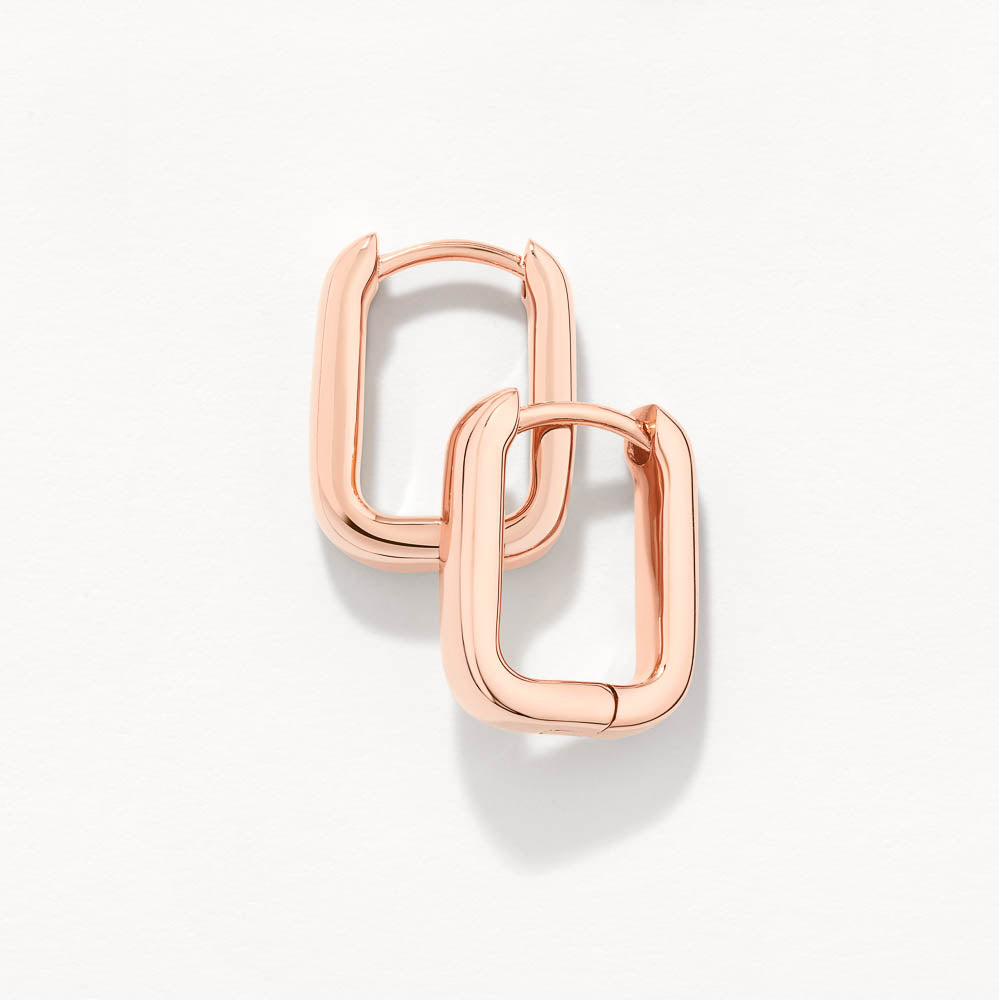 Rose Gold Mini Paperclip Earrings - Trendy & Dainty Jewelry for Women - Perfect for Everyday Wear, Office & Date Night