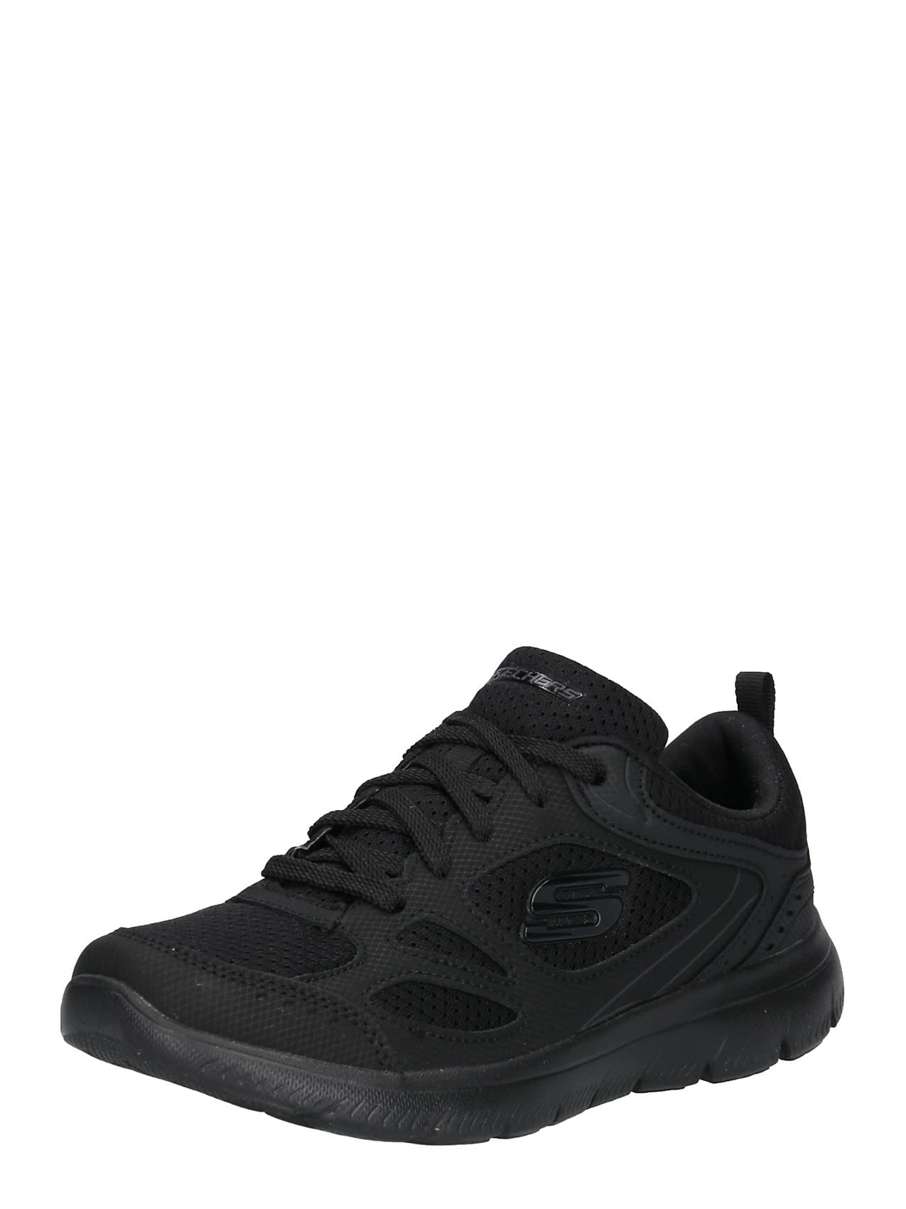 Skechers Summits Suited Women's Walking Shoes - Comfortable Black Sneakers for Work, Travel & Everyday Wear (Size 6)
