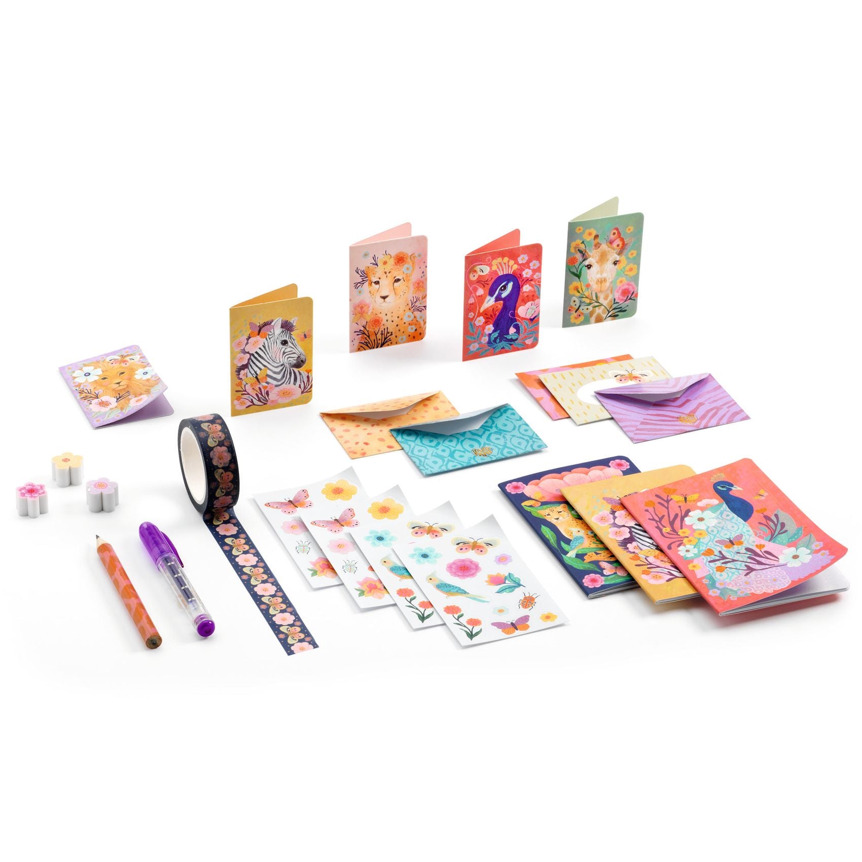 Kendra Mini Box Stationery Set - Cute and Portable Writing Essentials for School, Office & Travel - Perfect for Notes, Letters & Gift Giving