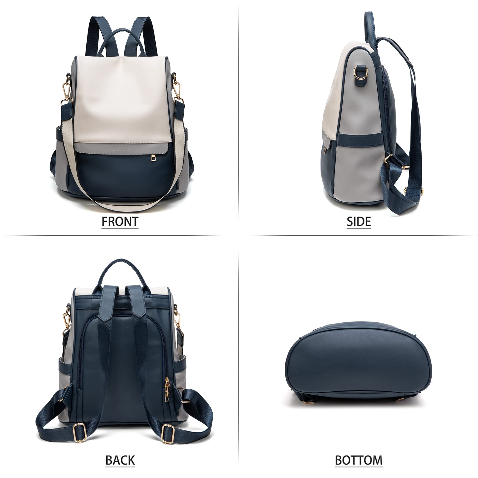 CHERUTY Women's PU Leather Anti-Theft Backpack Purse - Stylish Casual Shoulder Bag & Satchel for Ladies | Perfect for Work, Travel & Daily Commute