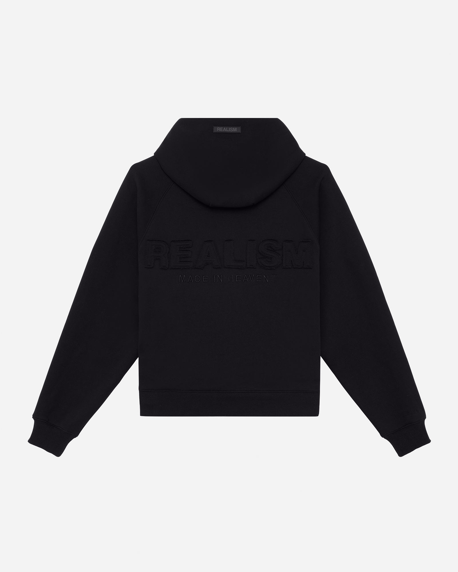 SSS Realism Legacy Zip Hoodie for Men & Women - Black Pullover Fleece Jacket for Casual Wear, Gym & Outdoor Activities