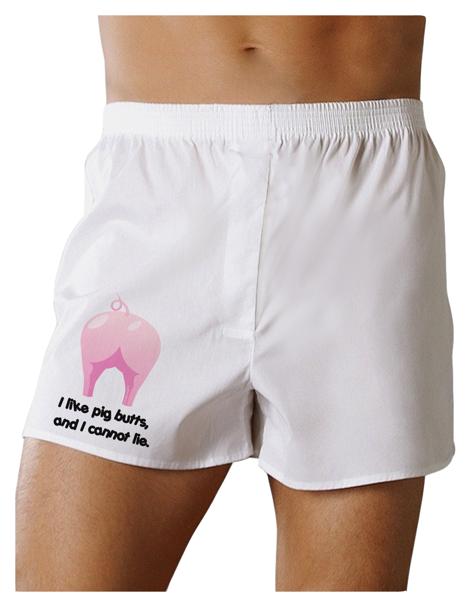 TOOLOUD Funny Boxer Shorts with 'I Like Pig Butts' Design - Comfortable Cotton Underwear for Men, Perfect for Casual Wear, Gifts and Humorous Outfits
