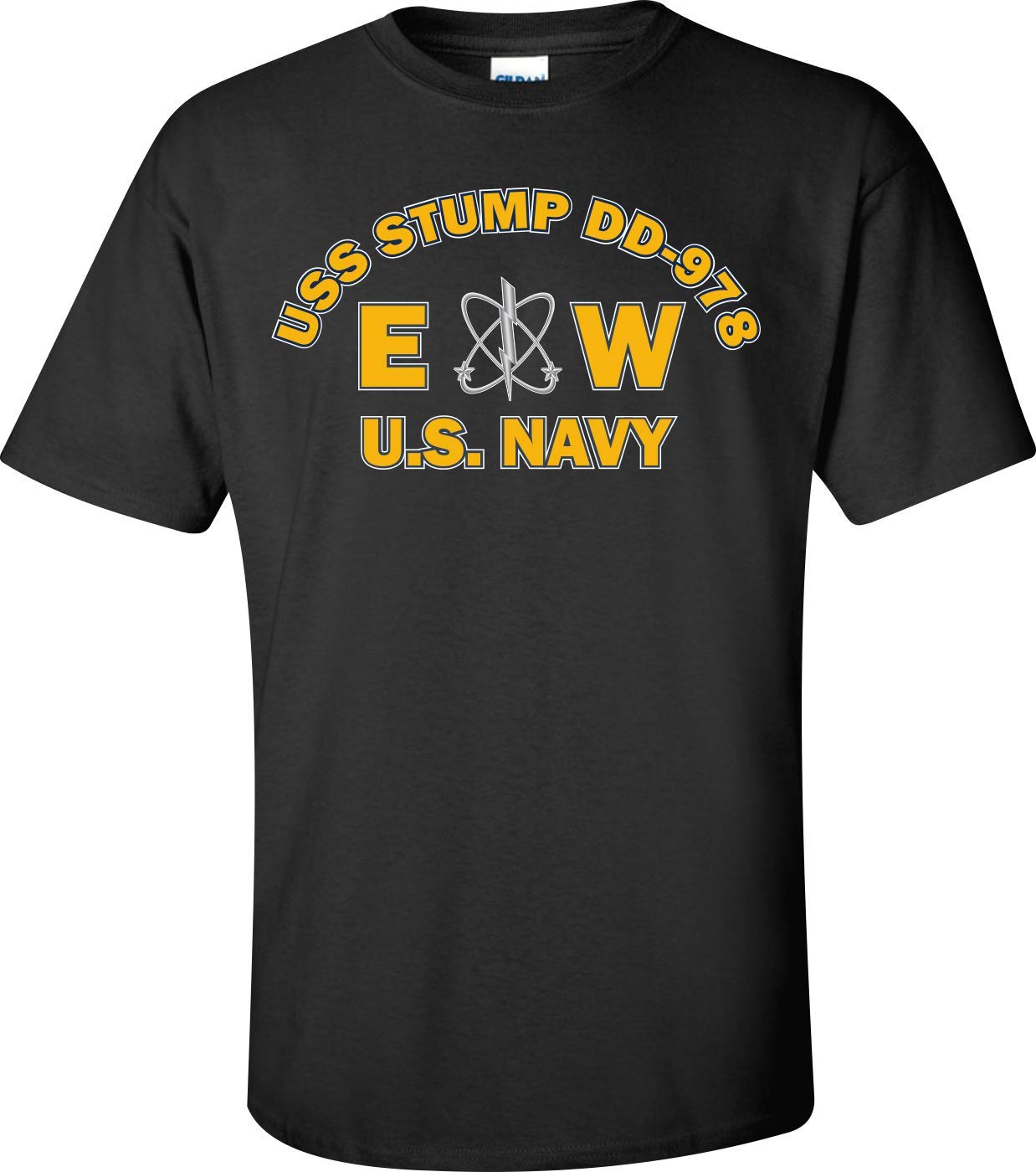 USS Stump DD-978 Navy Electronics Warfare Technician T-Shirt - Vintage Military Ship Crew Apparel for Veterans & History Enthusiasts - Perfect for Navy Reunions, Veteran Events & Patriotic Gift Giving