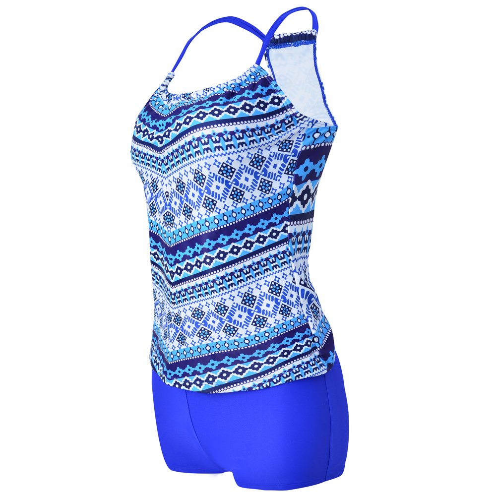 MIFXIN Women's 2-Piece Racerback Tankini Swimwear Set with Boyshorts - Sexy Bathing Suit for Beach, Pool & Summer Vacation