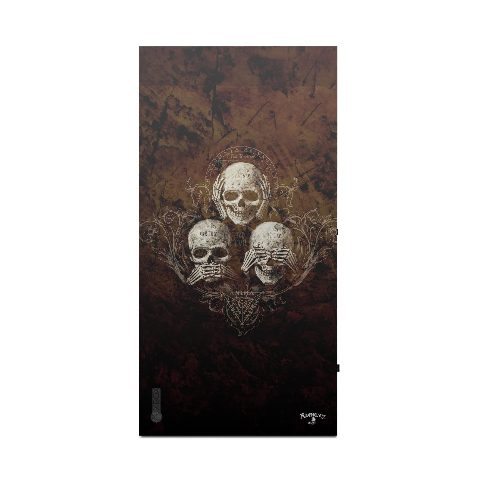 Official Alchemy Gothic Three Skull Vinyl Skin Decal Sticker for Xbox Series X Console & Controller - Gothic Gaming Accessory for Horror & Dark Theme Enthusiasts