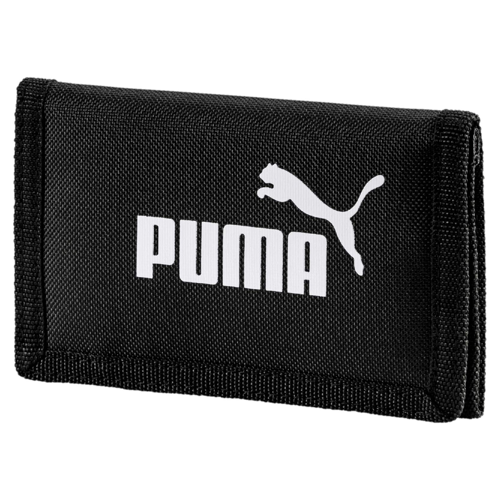 PUMA Women's Phase Wallet - Slim Black Leather Wallet with RFID Protection, Multiple Card Slots & ID Window | Perfect for Everyday Use, Travel & Business (Standard Size)