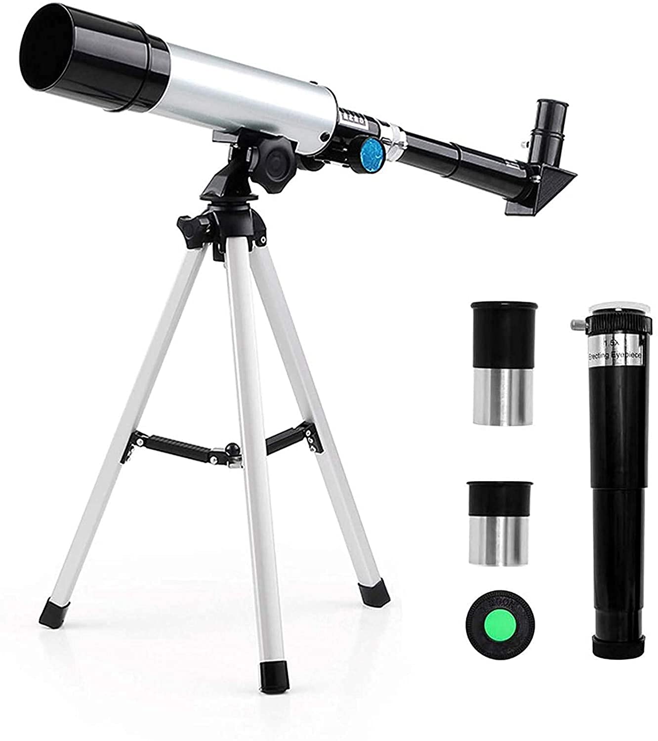 Xinmier 90X Astronomical Telescope for Kids & Beginners - Professional Refractor Telescope with 2 Eyepieces, 1.5X Barlow Lens & Tripod - Perfect for Stargazing, Moon Observation & Outdoor Exploration